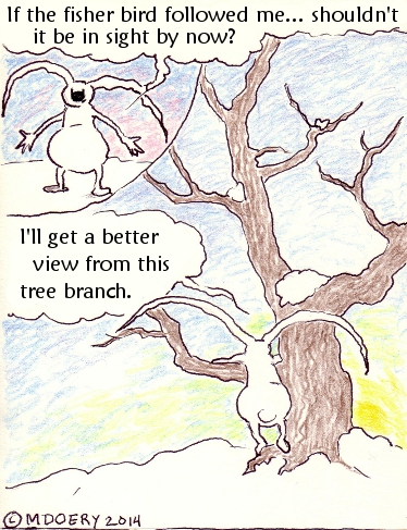 Little Bunny climbs a tree